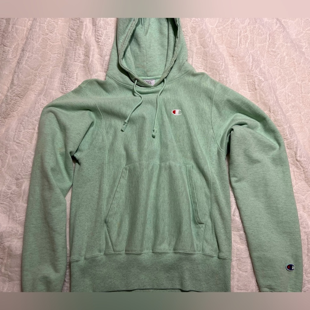 Mint Green Champion Hoodie XS